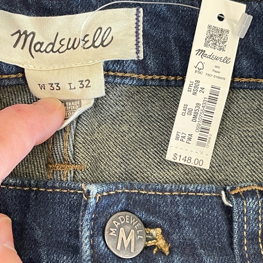 ❌NWT MADEWELL Men's Skinny Jeans, 33/32. $118 - Picture 7 of 10